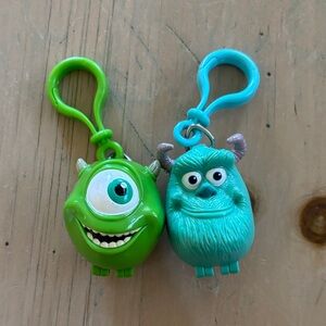 Monsters, Inc. Mike and Sully Bag Charms / Key Chains